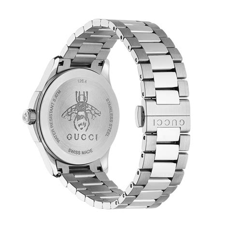 gucci watch women black dial stainless steel|gucci stainless steel bangle watch.